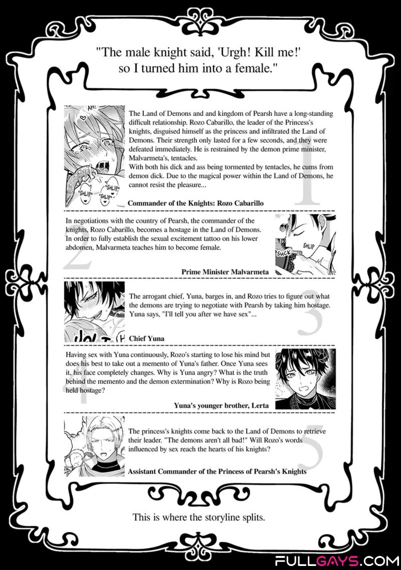 A Male Knight Turned Female to be the Demons' Sex Toy - Manga Gay Comics